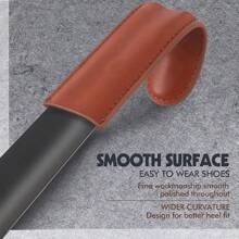 Stainless Steel Shoe Horn With Leather Sheath - Extra Metal Long Shoehorn Non-Slip Design, Portable & Durable For Seniors Men Women Pregnant Minor Daily Use,Knee&Hip Replacements And Back Problems People