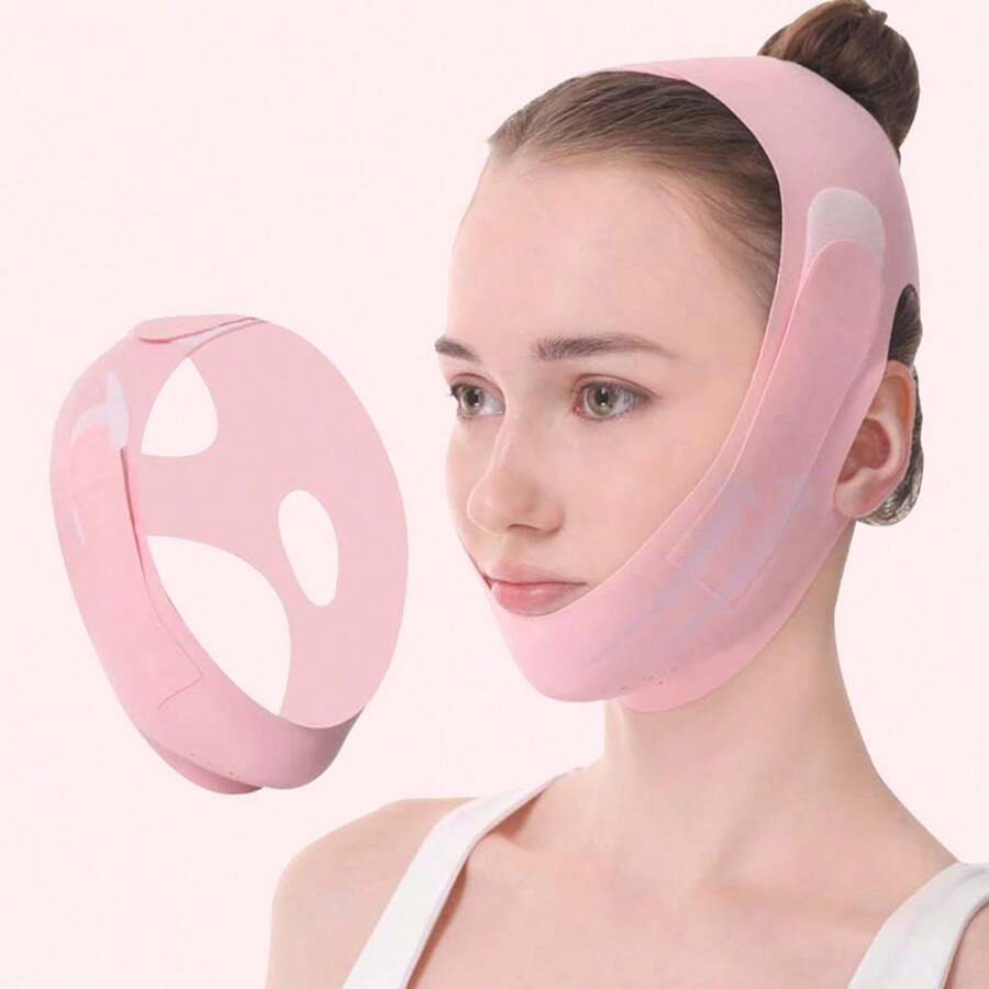 1pc Double Chin Support Sleep Facial Mask Face Strap - Multicolor - View 1