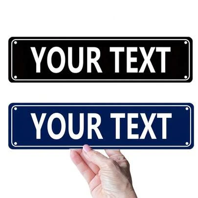 1pc Personalized Metal Street Sign, Custom Text, Wall Mountable, No Power Needed, Suitable For Indoor/Outdoor Use, Perfect For Christmas, Halloween, Easter, Thanksgiving - Signboard,Chic Design,Garden Decor