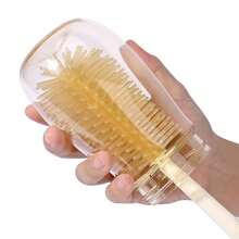 Bebamour Stand Baby Bottle Brushes For Cleaning 3 In 1 Soft Baby Bottle Brush, Teat Brush, Straw Cleaner For Stand Bottle Brushes Cleaner Set (Green) - Yellow - View 7