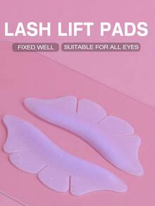 1Pair/2Pcs Free Glue Eyelash Lift Rod,Reusable Lower Eyelash Lift Pads Eyelash Lift Tool,Makeup Beauty Tools Lash Lift Pads(Purple&Yellow) - Purple - View 3