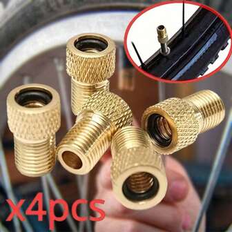 4pcs Bicycle Valve Adapter With Sealing Ring