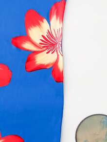 Seven Princess Young Girls Floral Print Spaghetti Strap Slit Dress, Casual, Resort, Party, Outdoor Wear, Summer - Blue - View 7