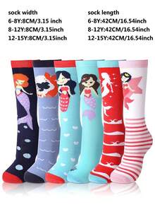 6 Pairs Children Over-The-Knee Socks, Cute Animal Gift Long Tube Socks For Girls - Multicolor - View 8