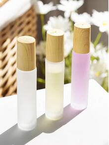 4 件/2 件 10 毫升木纹滚珠瓶，精油可再填充滚珠瓶，香水旅行便携式滚珠瓶 - 彩色 - 查看 2