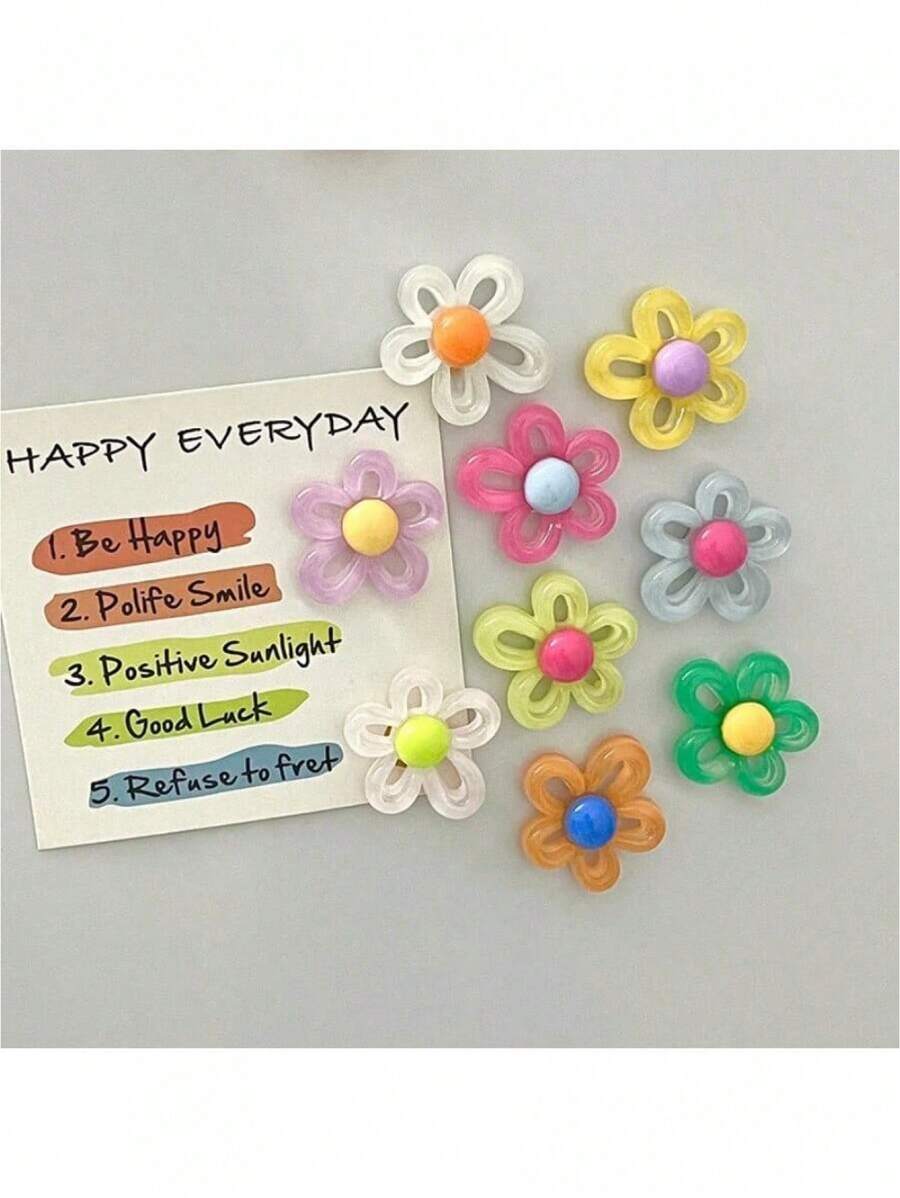 5/10 Stücke Kühlschrankmagnet, Cartoon Blumen Kühlschrankmagnet, süße Dekorationsmagnet, für Möbel, Küche und Büro Whiteboards, personalisierte Kühlschrankmagnet für Spinde und Geschirrspüler, Küchendekoration, Heimdekoration, Muttertagsgeschenke, Geburtstage, Abschluss, Hochzeitsdekoration