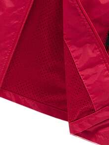 1 件装男士户外红色无袖运动夹克，带立领和刺绣，舒适钓鱼背心，夏季