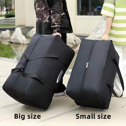 1 st extra stor rullväska, stor bärbar resväska, hopfällbar resväska, multifunktionell resväska - förlängd handtagsdesign, uppgraderade släta kristallhjul - lämplig för långa och korta resor, utflykter, flytt, collegeväska för skolan, skoltillbehör, skolgrejer