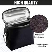 Golf Club And Golf Ball Cleaning Bag, Waterproof Exterior Golf Club Cleaning Bag, Club Face Golf Cleaner With Coarse Fabric Liner,Detachable Clip,Golf Accessory Cleaning Kits,Cleans Club Grooves - Black - View 5