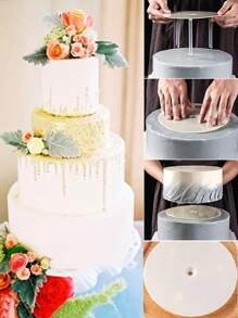 4 Peças (1 Gaxeta, 3 Canudos), Conjunto de Armação de Suporte de Camadas de Bolo, Base de Bolo Reutilizável e Haste de Pino de Bolo, Usado para Estrutura de Bolo de Camadas e Suspensão de Empilhamento de Bolo, Suporte Multiuso de Armação para Bolo