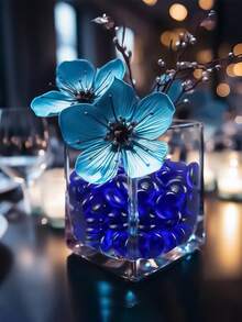 50 peças de artesanato em vidro, adequado para artesanato faça você mesmo, decoração floral para casa, decoração de casamento, decoração de aquário