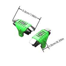 2pcs Green K-1 Game Assist Mechanical Press Linked Chicken Eating Device, Game Press Keys, No Battery Mechanical Keys For Android/IPhone Phones