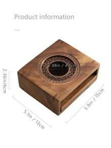 Cirelle 1 pièce Support chauffe-théière en bois avec porte-bougie à chauffe-plat - base chauffante portable à bougie pour théière, accessoire de rétention de chaleur non électrique pour le service de thé de table, le confort à la maison, le comptoir de bar, cadeau haut de gamme