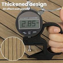 3D selbstklebende Holzmaserung Wandaufkleber, vertikale genutete Wandverkleidung, einfach zu installieren, abziehen und aufkleben, geeignet für TV-Rückwand, Wohnzimmer, Schlafzimmer, Büro, Decke, Wände, dekorative Tapete 118.1in X 15.75in - Verschiedenfarbig - Übersicht 6