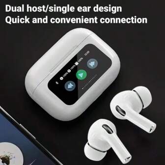 MEIYIXING MEIYIXING A9 Pro Wireless Headphones, Bluetooth 5.4, LED Display, Gaming Headphones, Sports Headphones, High-Fidelity Sound, Low Latency Earbuds, Built-In High-Definition Microphone, Waterproof, Long Battery Life, 200mAh Battery Capacity