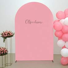 3 件拱门背景，5.9 英尺、6.56 英尺、7.2 英尺，粉色婚礼拱门罩，2 片聚酯拱门背景，适合生日派对、婚礼、拱门支架装饰（不含拱门，仅含织物背景）用途广泛，适用于婚礼、生日、周年纪念、毕业典礼和派对装饰 | 现代拱门罩 | 织物、婚礼装饰