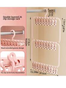 قطعة واحدة من شماعة ملابس الأطفال غير انزلاقية وبلا غرز، مع مشابك بأشكال كرتونية، رف ملابس للأطفال، منظم خزانة، هدية عيد ميلاد/عيد ميلاد، موثوق بها للأمهات، حامل جوارب