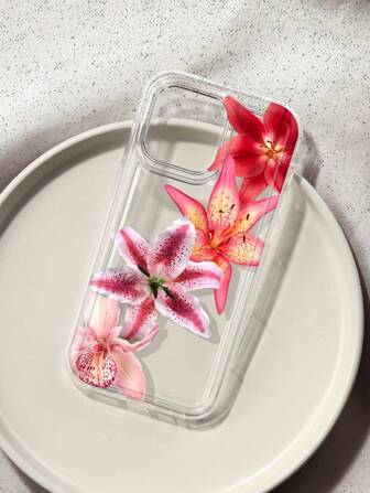 百合花朵图案印花 TPU 磨砂防震手机壳适用于 Apple 16/11/12/13/14/15/15Pro/15Plus/15ProMax/7Plus/8Plus/X/XS Max/XR/11Pro/12Pro/13Pro/14Pro/12Mini/13Mini/11ProMax/12ProMax/13ProMax/14ProMax/14Plus/6/6S/6Plus/7/8/16Pro/16Plus/16ProMax/SE 和 Galaxy A54/A14/A12/A13/A15/A32/A33/A24/A52S/S20/S21/S22/S23/S24/S23Plus/S24Ultra/S25/A15/A33/A23