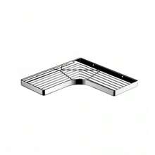 2pcs Corner Wall Shelves - Stainless Steel Material, Easy Installation Without Drilling, Excellent Load Capacity, Suitable For Hotel Bathroom, Home Bedroom, Kitchen And Pantry Storage, Household Essential Item