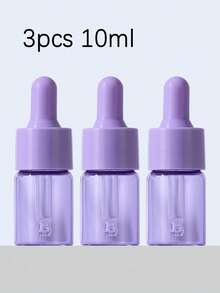 1pc/3pcs 5ml 10ml 15ml 20ml Purple Dropper Bottles Refillable Purple Lid Cosmetic Container Glass Aromatherapy Liquid For Essential Massage Oil Pipette - Multicolor - View 12