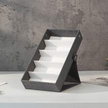 5-Compartment Luxury Oxford Cloth Standing Storage Box, Multi-Functional Large Capacity, Unisex Design! Organize Glasses, Jewelry, Hair Accessories, Watches, Keep Space Neat And Clear, Multi-Compartment Design For Better Classification, Bid Farewell To Clutter, Minimalist High-End Aesthetic Storage Solution