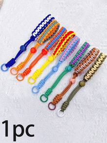 1 pieza Cordón ajustable para teléfono móvil, cuerda corta tejida a mano, anti-robo y anti-caída, funda universal duradera para teléfono móvil - Correa corta para teléfono móvil - Ver 2