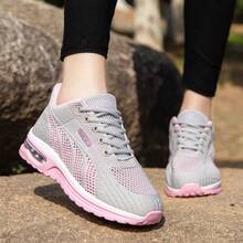 Fashionable Women's New Mesh Breathable Shoes, Lightweight And Casual Outdoor Running Women's Shoes - Grey - View 8