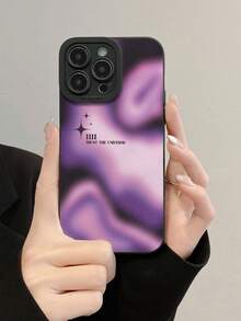 渐变色印花透明简约防摔加厚手机壳，兼容和红米智能手机 - 彩色 - 查看 2