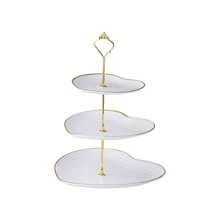 Three Layer Heart-Shaped Cake Rack, Suitable For Creative Weddings, Birthday Parties, Candies, Desserts, Afternoon Tea, Suitable For Homecoming, Valentine's Day, Weddings, Birthday Parties, Graduation Season