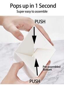 20 Pcs, Single White Cupcakes Containers Gift Boxes With Window Inserts Handle For Wedding Candy Boxes