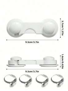 5pcs 3.7in*1.37in Baby Safety Drawer Locks, Cabinet Door Fridge Locks, Round Corner Safety Locks, Anti-Pinch For Toddler, Anti-Fall