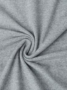 Áo thun cổ tròn tay ngắn in hình rùa và chữ cho bé gái tuổi teen, áo mùa hè - Xám - Xem 5