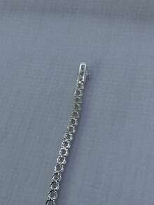 Pulso tenis Plata.925 zirconias 4mm unisex joyería fina para uso diario al ser Plata.925 Con rodeo no le pasa nada con el agua ni sudor - Blanco - Ver 8