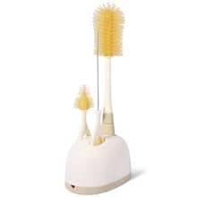 Bebamour Stand Baby Bottle Brushes For Cleaning 3 In 1 Soft Baby Bottle Brush, Teat Brush, Straw Cleaner For Stand Bottle Brushes Cleaner Set (Green) - Yellow - View 9