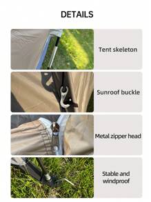 Tente de camping portative et simple, en plusieurs couleurs, pour le parc, la plage, le pique-nique, le parasol. Facile à installer, peut être utilisée par 2 personnes. Tente de camping pliable, résistante aux UV, anti-moustiques, légère, avec sac à main. Tente de pêche.
