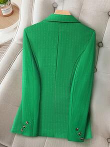 HOMEYEE Vintage Elegant Casual/Business Long Sleeve Blazer, Spring/Autumn/Winter, Plus Size - Green - View 2