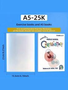 10 个装 PVC 透明 A4 尺寸书套 - 可重复使用、可调节、加厚、防水、透明保护套，适用于学校、办公室和家庭使用、返校、学校用品 - 查看 10