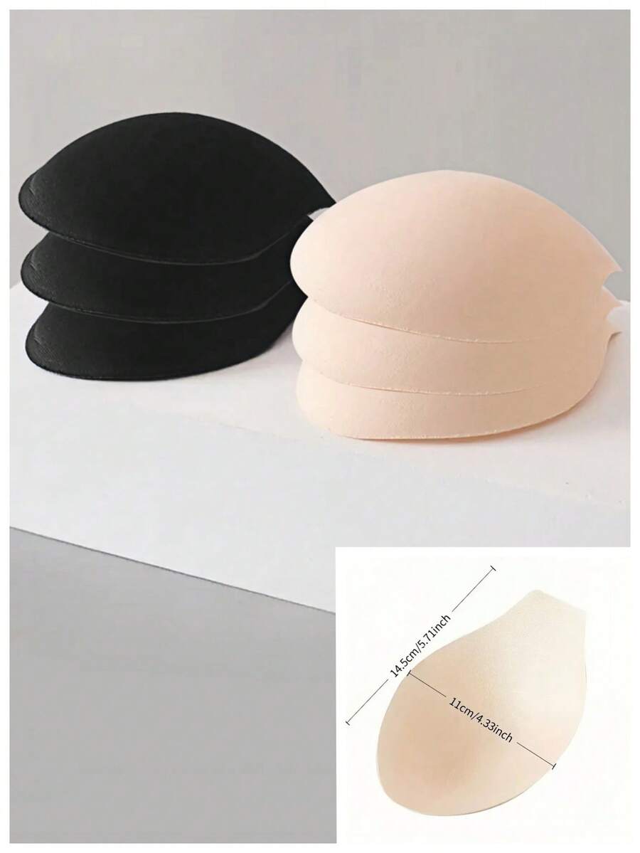 3PCS Men's Visual Sexy Body Shaping Thickened Sponge Pads Larger Thickened Swimming Trunks With Cup Underwear U-Shaped Three-Dimensional Groin Pads