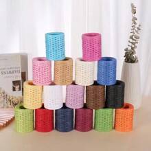 285g Raffia Yarn, Handmade DIY Knitting Bamboo Fiber Paper Yarn, Colored Bundling Ropes For Gift Box, Used For Making Summer Sun Hats, Slippers, Storage Baskets, Bags, Hanging Decorations And More. 1 Bag = 285g = 3 Pieces