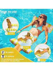 2pcs-4-In-1 Monterey Hammock Pool Float & Water Hammock Multi-Purpose, Inflatable Pool Floats For Adults Patented Thick, Non-Stick PVC Material