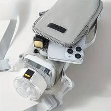 Unisex Black Crossbody Water Bottle Holder With Adjustable Strap & Multiple Compartments - Hands-Free Portable Phone Case For Travel, Hiking, Cycling Accessories - Multicolor - View 6