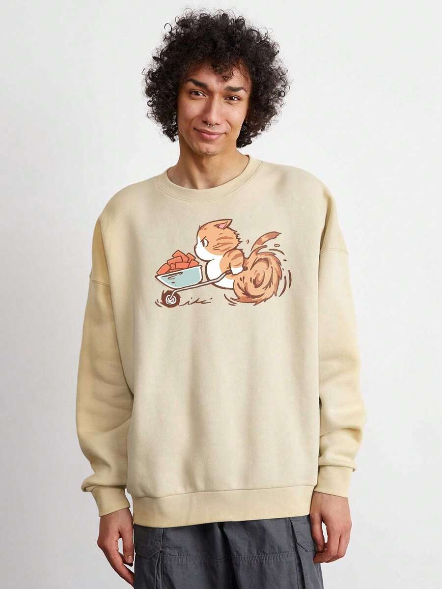 Crewneck Sweatshirt Cotton Soft Comfort Premium Breathable Cartoon Summer Unisex