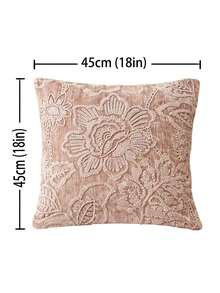 2 包抱枕套舒适波西米亚风农舍复古刺绣 18x18 英寸靠垫套带柔软装饰枕套适用于沙发卧室白色蓝色橙色黄色粉色枕套 - 彩色 - 查看 4