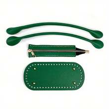 4pcs Handmade DIY Loom Weaving Kit, Including Zippered Bottom, Shoulder Strap, For DIY Wallet Making - Multicolor - View 8