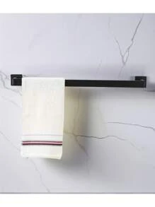 1pc Thickened Square Tube Bathroom Storage Hook, Stainless Steel Towel Ring, Toilet Paper Holder, Bathroom Hanging Rack