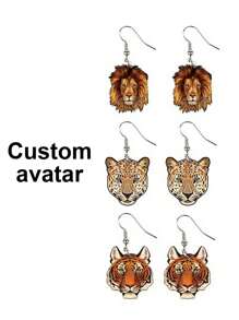 Personalized Picture Earrings For Women Custom Photo Earrings Unique Acrylic Earrings Double Side Custom Earrings Memorial Jewelry Gifts For Birthday Anniversary Wedding,Custom Pet Photo Earrings, Custom ,Fun Gift. Bridesmaid Gift