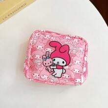 Sanrio 1 stuk schattige Oxford stoffen draagbare cosmetische tas met ritssluiting, opbergorganizer voor maandverband