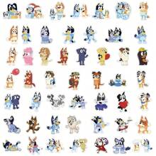 Bluey 50pcs Sticker Set - Non-Repeating Designs, And Fun Stickers, Perfect For Decorating Laptops, Water Bottles, Scrapbooks, And More, Vibrant -Themed Collection, Great For Fans And Collectors,50 Stickers,Theme Stickers,Mocha Stickers