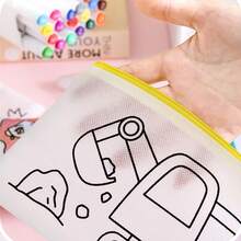 1 套 DIY 涂鸦包套装 - 彩色可重复使用动物艺术派对礼品袋 - 无纺布帆布袋，返校 - 彩色 - 查看 10