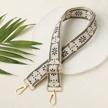 3.8厘米/1.5英寸宽黑色、棕色、米色花卉3D提花图案可调节、可拆卸肩带、可旋转，适用于包、相机、仪器、旅行配件、摄影爱好者礼物、送给她的礼物 - 彩色 - 查看 14